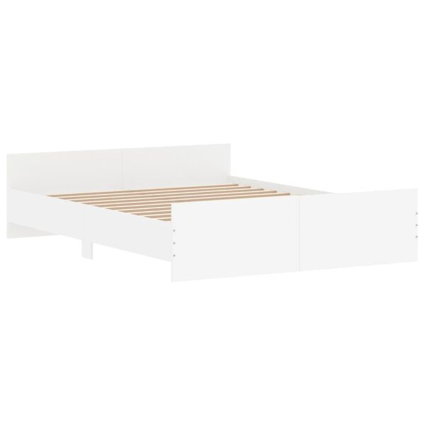 vidaXL Cadre de lit sans matelas blanc 150x200 cm