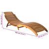 vidaXL Chaise longue de jardin avec coussin Bois d'acacia solide