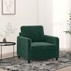 vidaXL Fauteuil Vert fonc&eacute; 60 cm Velours