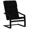 vidaXL Chaise de relaxation avec repose-pied Noir Tissu