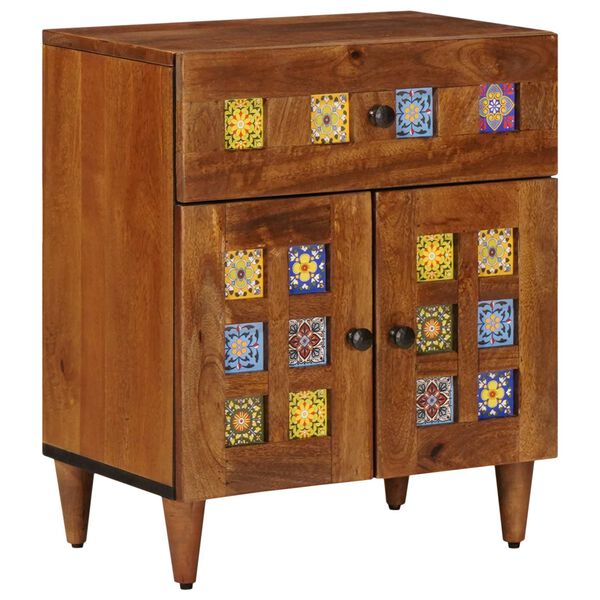 vidaXL Cabinet de chevet Marron 50 x 33 x 60 cm Bois de mangue massif