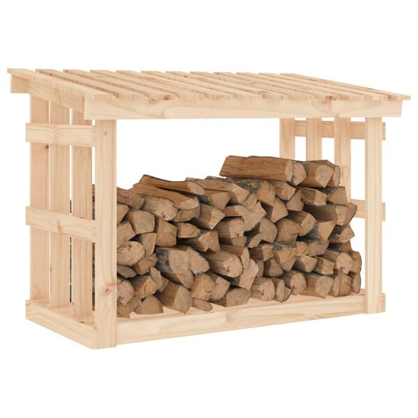 vidaXL Support pour bois de chauffage 108x64,5x77 cm Bois de pin