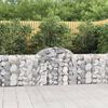 vidaXL Paniers à gabions arqués 15 pcs 200x30x80/100 cm Fer galvanisé