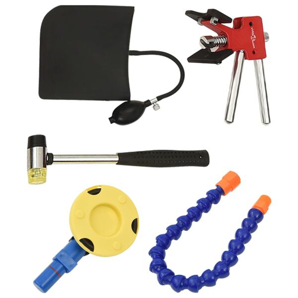 vidaXL Kit de r&eacute;paration de bosses 37 pcs Acier inoxydable