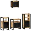 vidaXL Ensemble de mobilier de salle de bain avec étagère 4 pcs