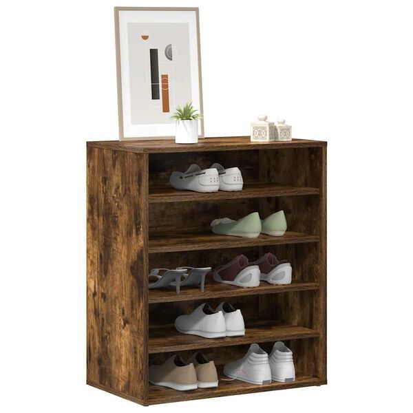 vidaXL Meuble &agrave; chaussures Sonoma gris 60x35x70 cm Bois d'ing&eacute;nierie