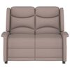 vidaXL Fauteuil de massage inclinable 2 places taupe tissu microfibre