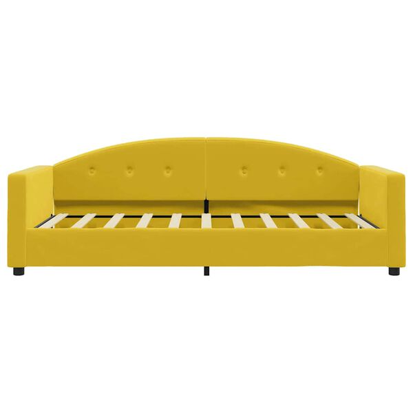 vidaXL Lit de repos sans matelas jaune 80x200 cm velours