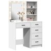 vidaXL Table de Toilette avec tiroir 2 pcs Blanc 50 x 41 x 135 cm
