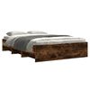 vidaXL Cadre de lit sans matelas ch&ecirc;ne fum&eacute; 140x190 cm bois ing&eacute;nierie