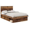 vidaXL Cadre de lit Uni Bois ancien 135 x 190 cm Bois de pin massif