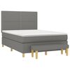 vidaXL Sommier &agrave; lattes de lit avec matelas Gris fonc&eacute; 140x190cm Tissu