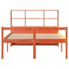 vidaXL Lit bibliothèque sans matelas cire marron 135x190cm bois massif