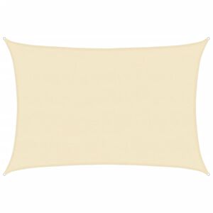 vidaXL Voile d'ombrage 160 g/m&sup2; Cr&egrave;me 5x6 m PEHD