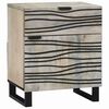 vidaXL Cabinet de chevet avec tiroir Blanc et Noir 50 x 33 x 60 cm