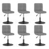 vidaXL Chaises pivotantes &agrave; manger lot de 6 gris clair velours
