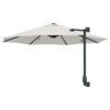 vidaXL Parasol de jardin Sable 248 x 248 x 148 cm Polyester et Acier