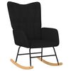 vidaXL Chaise &agrave; bascule Noir Tissu