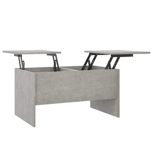 vidaXL Table basse gris b&eacute;ton 80x50x42,5 cm bois d'ing&eacute;nierie