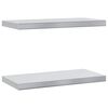 vidaXL &Eacute;tag&egrave;res murales 2 pcs 50x23,5 cm argent&eacute; acier inoxydable