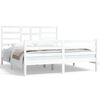 vidaXL Cadre de lit sans matelas blanc bois massif 160x200 cm