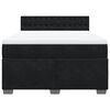 vidaXL Sommier &agrave; lattes de lit avec matelas Noir 140x190 cm Velours