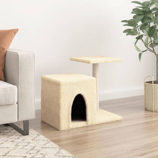 vidaXL Arbre à chat avec griffoirs en sisal crème 50,5 cm