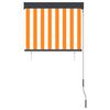 vidaXL Store roulant d'ext&eacute;rieur 80x250 cm Blanc et orange