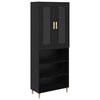 vidaXL Haut Armoire Ch&ecirc;ne noir 69,5 x 34 x 180 cm
