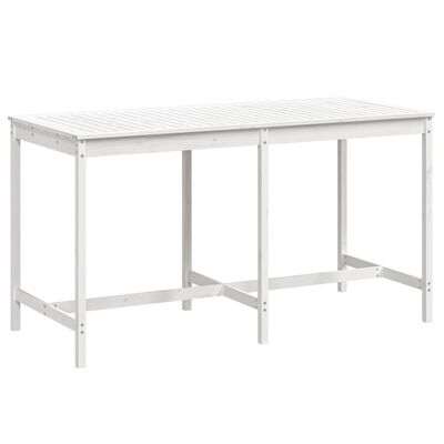 vidaXL Table de jardin blanc 203,5x90x110 cm bois massif de pin