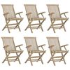 vidaXL Salon de jardin 7 pcs gris bois de teck solide