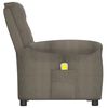 vidaXL Fauteuil de massage Gris fonc&eacute; Tissu microfibre