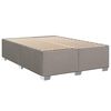 vidaXL Sommier &agrave; lattes de lit avec matelas Taupe 140x190 cm Tissu