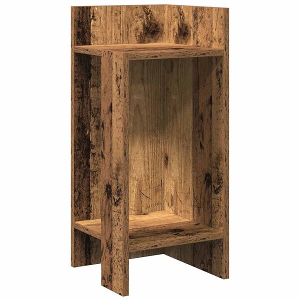 vidaXL Table d'appoint avec étagère vieux bois 25,5x27x60 cm