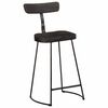vidaXL Tabourets de bar lot de 2 noir 49x43x88 cm bois manguier massif