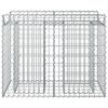 vidaXL Lit sur&eacute;lev&eacute; gabion Argent&eacute; 100 x 50 x 80 cm Acier galvanis&eacute;