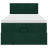 vidaXL Cadre de lit ottoman avec matelas vert foncé 90x190 cm velours