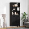 vidaXL Haut Armoire Ch&ecirc;ne noir 69,5 x 34 x 180 cm Bois d'ing&eacute;nierie