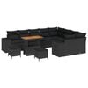 vidaXL Ensemble de canap&eacute; de jardin 12 pc 9-Nombre de places Noir