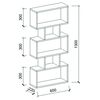 Homemania Biblioth&egrave;que Iona 60x22x130 cm Blanc