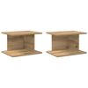 vidaXL Table de chevet 2 pcs Ch&ecirc;ne artisanal 40 x 30 x 25 cm