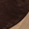 vidaXL Tapis de surface Rond HUARTE Marron &Oslash; 100 CM Polyester