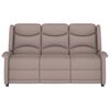 vidaXL Fauteuil de massage inclinable 3 places taupe tissu microfibre