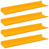 vidaXL &Eacute;tag&egrave;re flottante 4 pcs Jaune moutarde 40 x 8,5 x 2,5 cm Acier