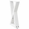 vidaXL Pieds de table basse 2 pièces Blanc 28 x (42-43,3) cm Acier