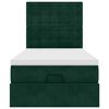 vidaXL Cadre de lit ottoman avec matelas vert fonc&eacute; 90x190 cm velours