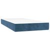 vidaXL Sommier &agrave; lattes de lit matelas LED Bleu fonc&eacute; 90x200cm Velours