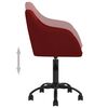 vidaXL Chaise pivotante de salle &agrave; manger Rouge bordeaux Velours