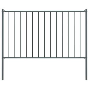 vidaXL Panneau de cl&ocirc;ture Woerden avec poteaux en acier 1,7&nbsp;x&nbsp;0,75&nbsp;m anthracite