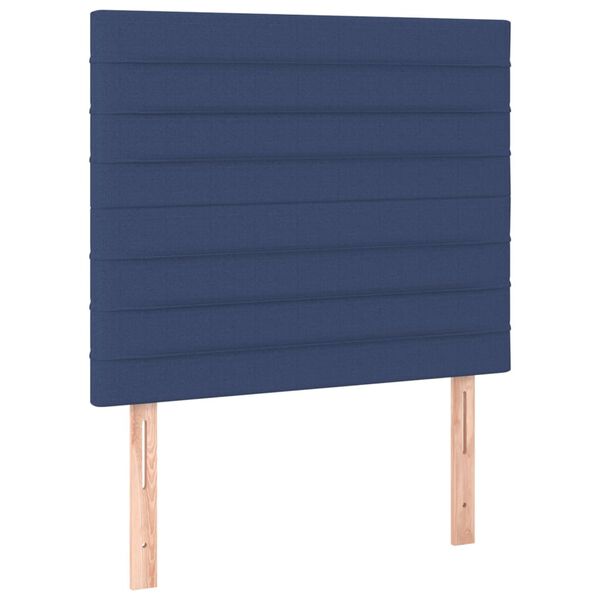 vidaXL T&ecirc;te de lit Bleu 80x5x118/128 cm Tissu